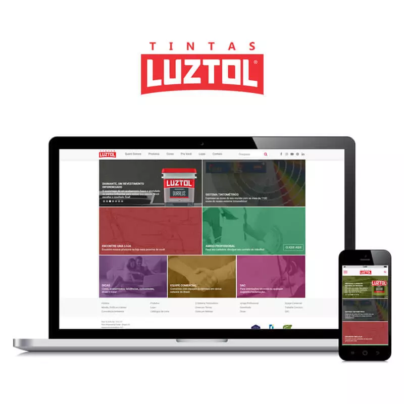 Criação de sites Luztol