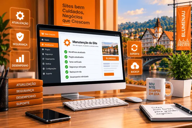 Manutenção de site profissional para empresas de Blumenau